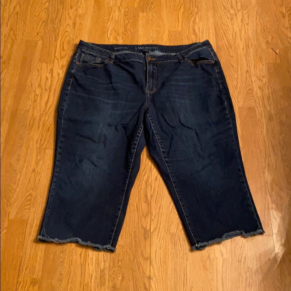 Lane Bryant Girlfriend crop dark wash jeans